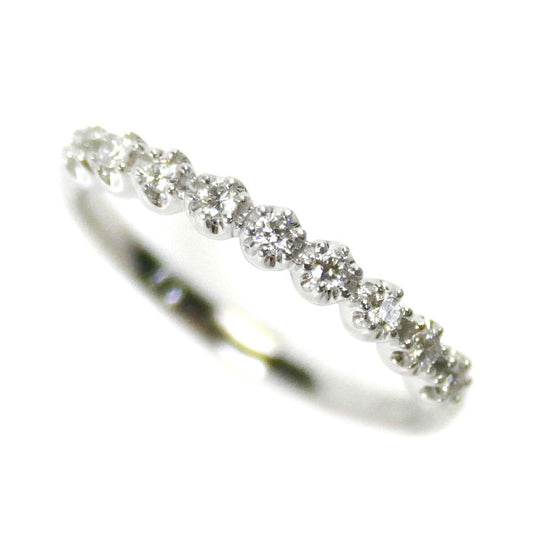 STAR JEWELRY スタージュエリー K18WG ホワイトゴールド ダイヤ リング・指輪 ダイヤモンド0.12ct 8号 2.1g レディース【中古】【美品】