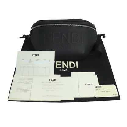 FENDI フェンディ シャドー ダイアゴナル ベルトバッグ ウエストバッグ ブラック 7VA562 AMAC F0GXN メンズ【中古】【美品】