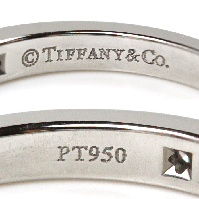 TIFFANY&Co. ティファニー Pt950プラチナ ハーフサークル チャネルセッティング リング・指輪 60004040 ダイヤモンド 9号 3.5g レディース【中古】【美品】