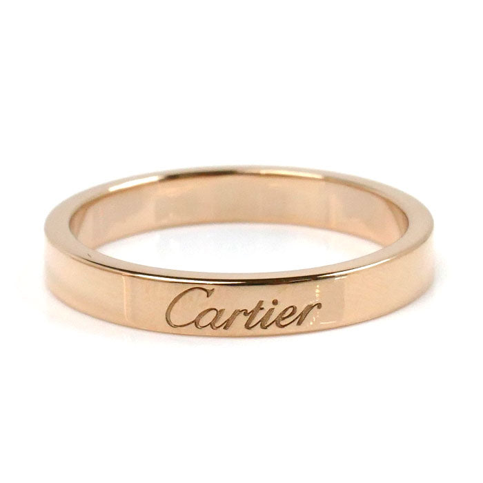 CARTIER カルティエ K18PG ピンクゴールド エングレーブド リング・指輪 B4087255 15号 55 3.9g レディース【中古】【美品】