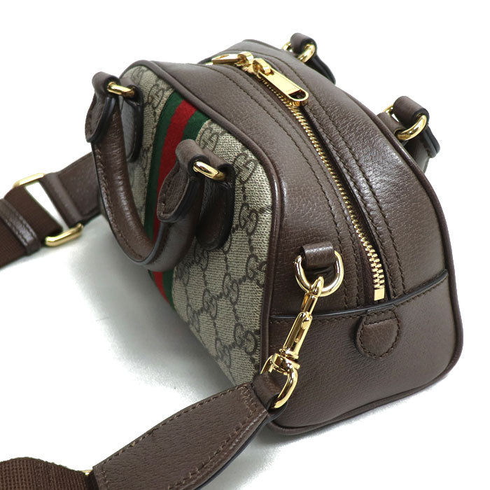 GUCCI グッチ オフィディア トップハンドル ミニ 2Wayショルダーバッグ ベージュ／エボニー 724606 9C2SG 8746 レディース【中古】【美品】