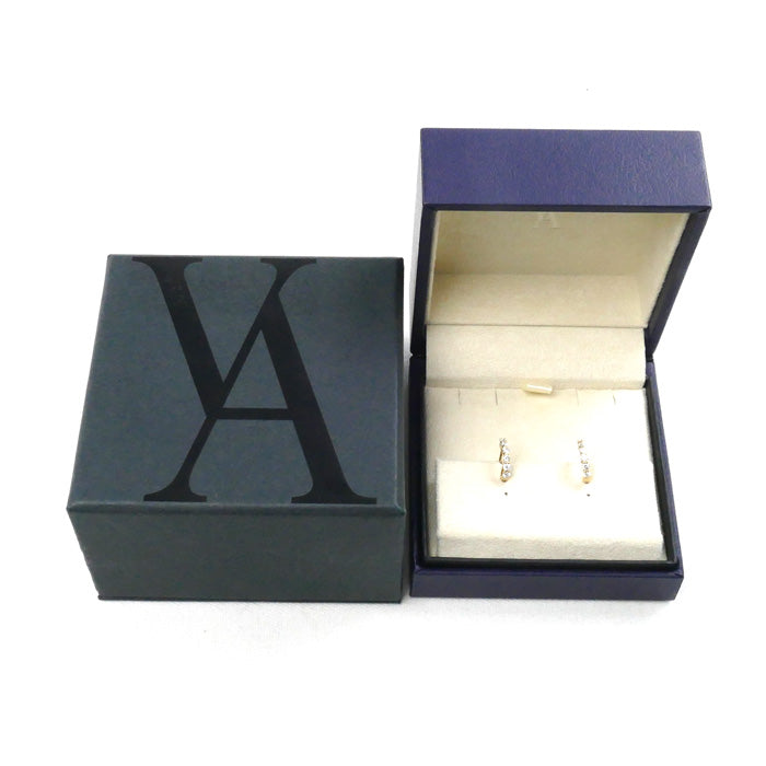 Vendome Aoyama ヴァンドーム青山 K18YG イエローゴールド フープ ピアス ダイヤモンド0.15ct/0.15ct 1.3g レディース【中古】