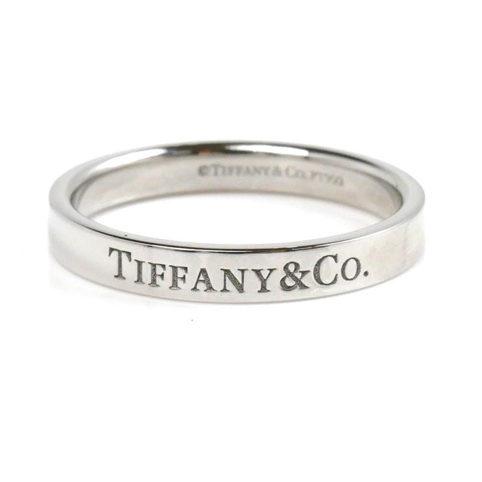 TIFFANY&Co. ティファニー Pt950プラチナ フラットバンド リング・指輪 15号 5.1g レディース【中古】【美品】