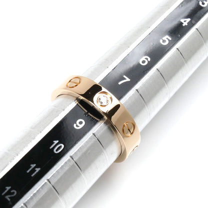 CARTIER カルティエ K18PG ピンクゴールド ミニラブ 1P ダイヤ リング・指輪 B4050748 ダイヤモンド 8号 48 4.2g レディース【中古】【美品】