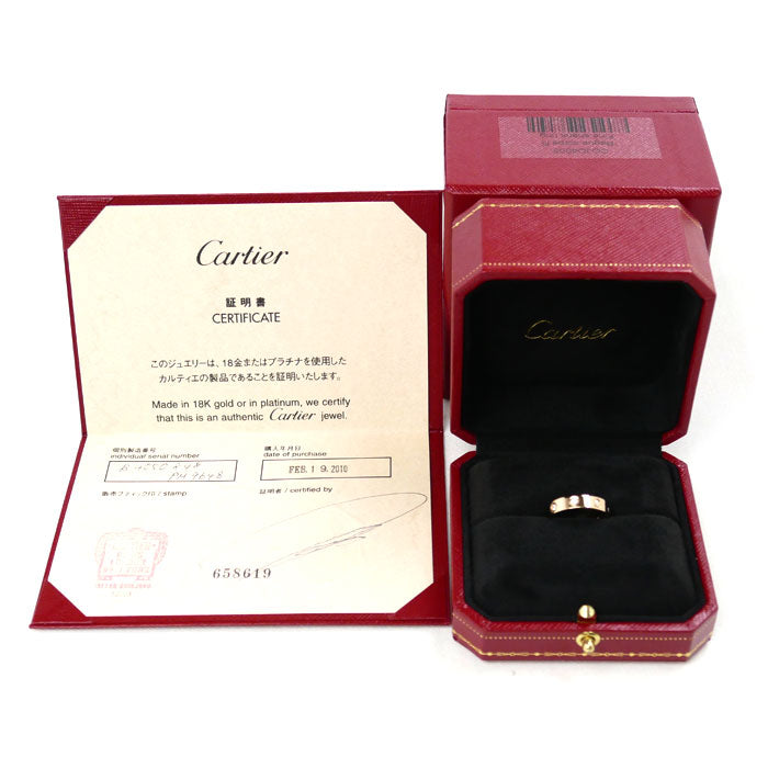 CARTIER カルティエ K18PG ピンクゴールド ミニラブ フル ダイヤ リング・指輪 B4050848 ダイヤモンド 8号 48 3.9g レディース【中古】【美品】