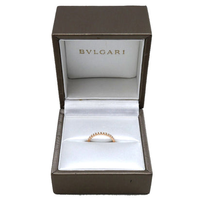 BVLGARI ブルガリ K18PG ピンクゴールド ハーフエタニティ ダイヤ リング・指輪 ダイヤモンド 7号 1.7g レディース【中古】【美品】