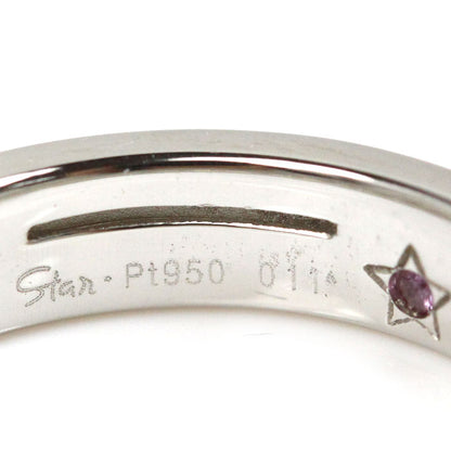 STAR JEWELRY スタージュエリー Pt950プラチナ ダイヤ リング・指輪 ダイヤモンド0.11ct 6号 4.6g レディース【中古】【美品】