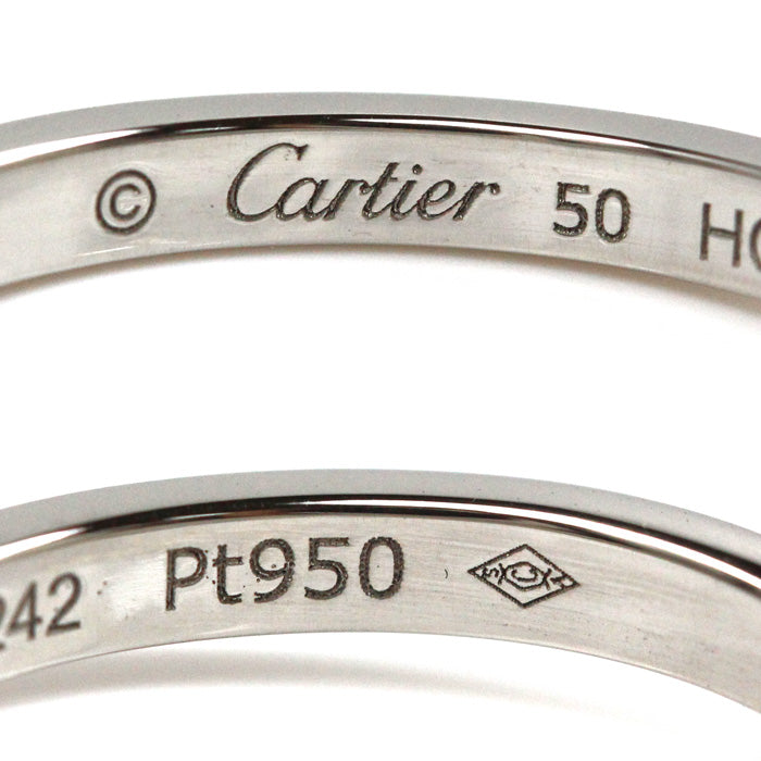 CARTIER カルティエ Pt950プラチナ バレリーナカーブ ハーフエタニティ リング・指輪 CRB4093050 ダイヤモンド 10号 50 3.0g レディース【中古】【美品】