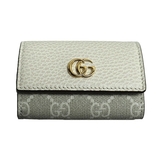 GUCCI グッチ GGマーモント キーケース ホワイト系 456118 レディース【中古】【美品】