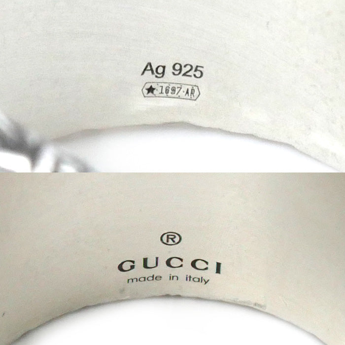 GUCCI グッチ シルバー925 アラベスク アルファベット W リング・指輪 19.5号 25.1g メンズ【中古】