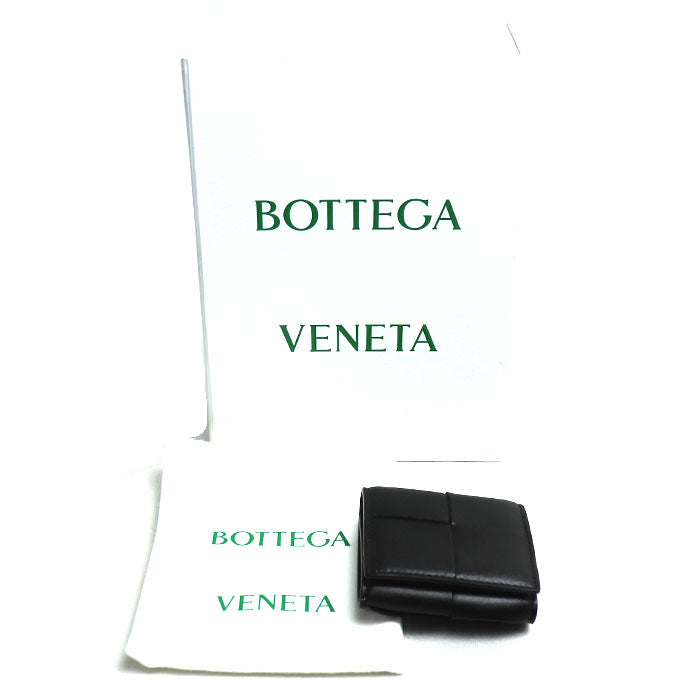 BOTTEGAVENETA ボッテガヴェネタ カセット 折畳みコインパース コインケース ブラック 679846VBWD28803 メンズ【中古】【極美品】