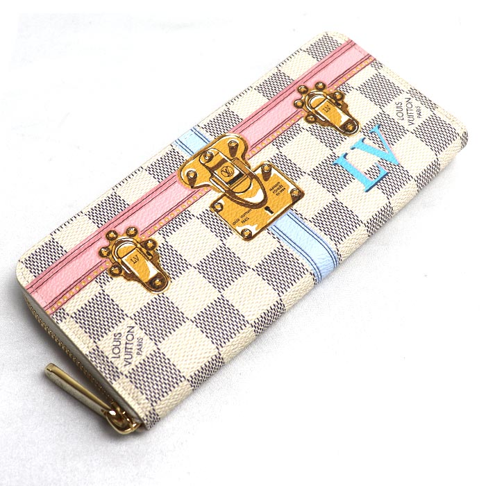 LOUIS VUITTON ルイ・ヴィトン ポルトフォイユクレマンス 長財布 ラウンドファスナー マルチカラー N60109 CA1128 レディース【中古】【美品】