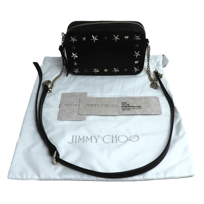 JIMMY CHOO ジミーチュウ JOSIE スタッズ ショルダーバッグ ブラック LTU/184 レディース【中古】