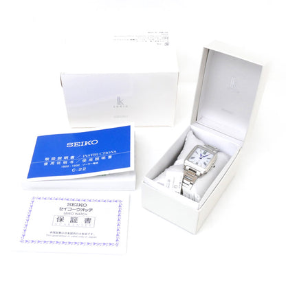 SEIKO セイコー ルキア 電波 腕時計 ソーラー SSVW097/1B22-0CF0 レディース【中古】【極美品】