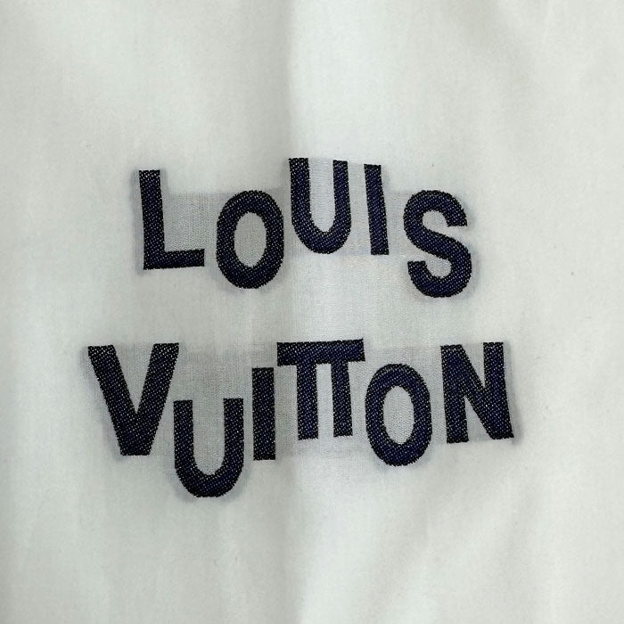 LOUIS VUITTON ルイ・ヴィトン ロゴプリント 長袖シャツ ホワイト RM202Q XFH HJS41W M メンズ【中古】【極美品】