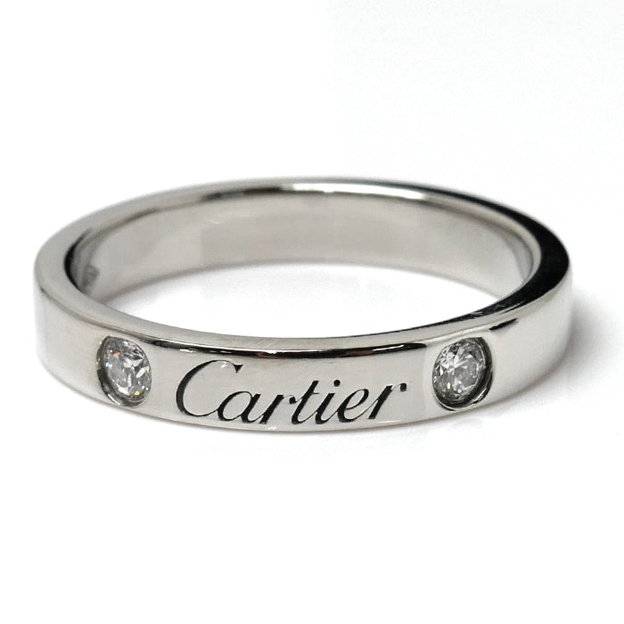 CARTIER カルティエ Pt950プラチナ エングレーブド リング・指輪 B4077849 ダイヤモンド 9号 49 4.4g レディース –  古恵良質店