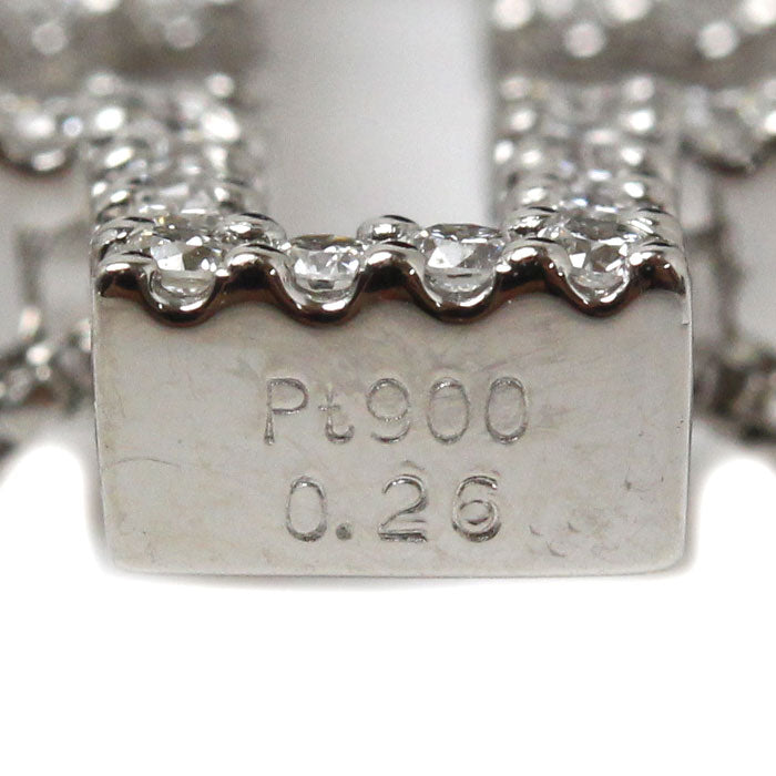 Pt900プラチナ Pt850プラチナ クロス ネックレス ダイヤモンド0.26ct