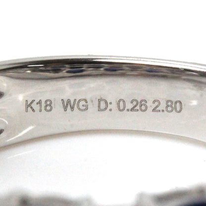 K18WG ホワイトゴールド リング・指輪 サファイア2.80ct ダイヤモンド0.26ct 12号 4.7g レディース【中古】【美品】