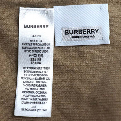 BURBERRY バーバリー ニットキャップ ベージュ ブラック 8061035 
54cm～61cm メンズ【中古】