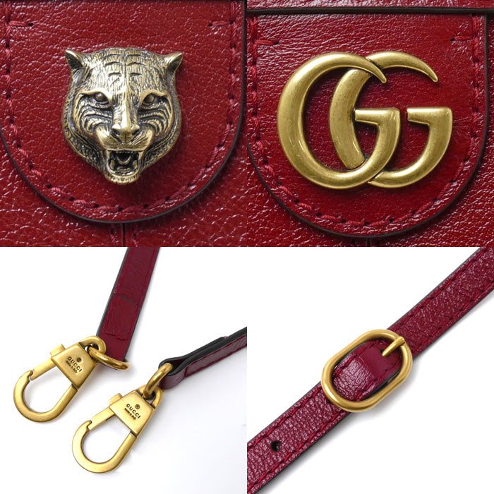 GUCCI グッチ リベル スモール キャットヘッド ショルダーバッグ レッド 524620 レディース – 古恵良質店