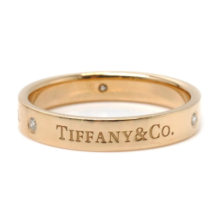 TIFFANY&Co. ティファニー K18PG ピンクゴールド バンド 3P ダイヤ リング・指輪 60000950 ダイヤモンド 21号 5.5g メンズ【中古】【美品】