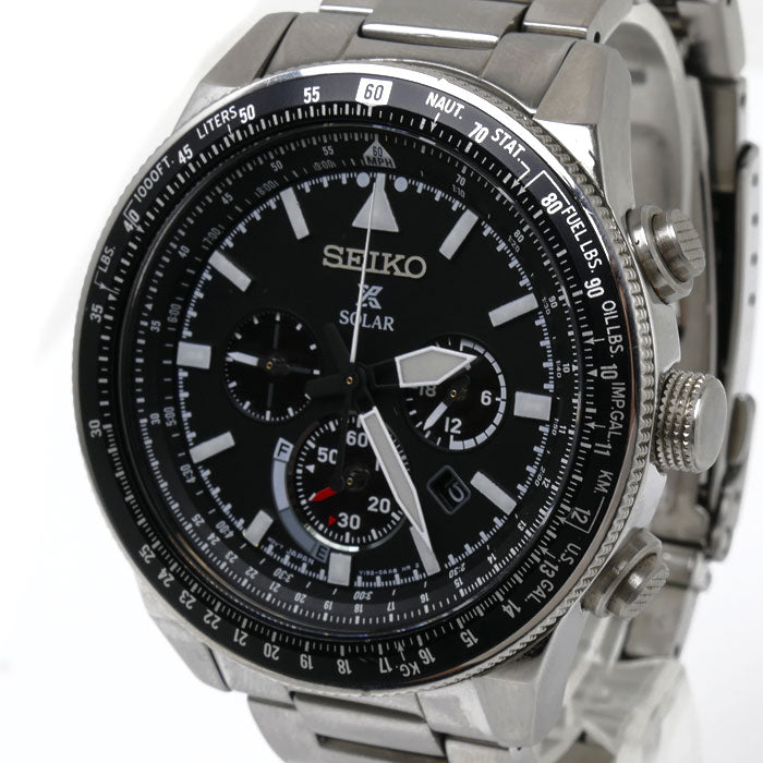 SEIKO セイコー PROSPEX 海外モデル 腕時計 ソーラー メンズ V192-0AA0【中古】