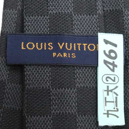 LOUIS VUITTON ルイ・ヴィトン ネクタイ ダミエ ブラック M78752 MR0261 メンズ【中古】【美品】