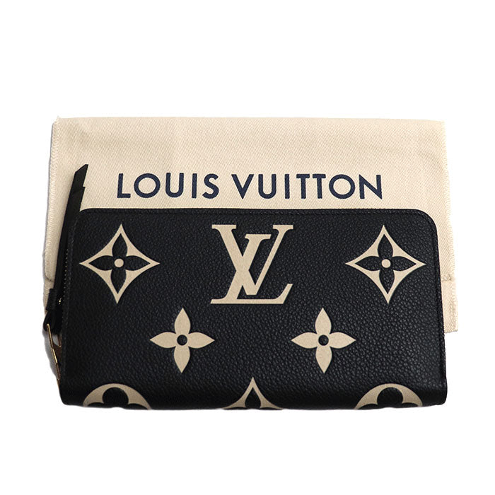 LOUIS VUITTON ルイ・ヴィトン ジッピーウォレット 長財布 ラウンドファスナー バイカラーアンプラント ブラック ベージュ M80481 IC レディース【未使用】【買取品】