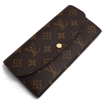 LOUIS VUITTON ルイ・ヴィトン ポルトフォイユエミリー 長財布 モノグラム ブラウン フューシャ M60697 ICチップ レディース【中古】【極美品】