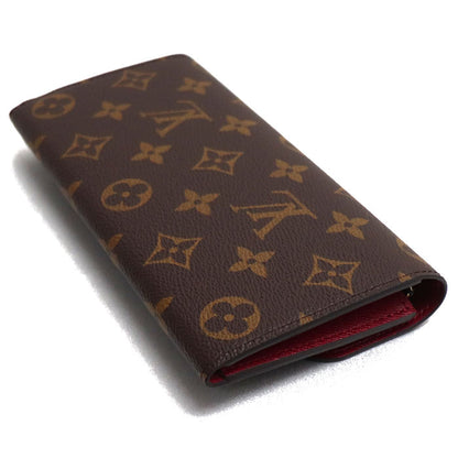 LOUIS VUITTON ルイ・ヴィトン ポルトフォイユエミリー 長財布 モノグラム ブラウン フューシャ M60697 ICチップ レディース【中古】【極美品】