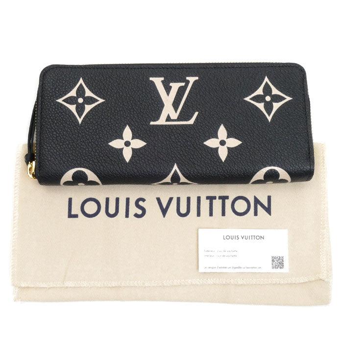 LOUIS VUITTON ルイ・ヴィトン ポルトフォイユクレマンス 長財布 ラウンドファスナー バイカラーアンプラント M82338 ICチップ レディース【未使用】【買取品】