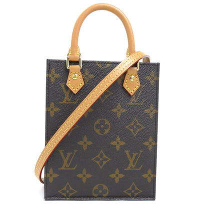 LOUIS VUITTON ルイ・ヴィトン プティット サックプラ 2Wayショルダーバッグ モノグラム ブラウン M69442 ICチップ レディース【中古】