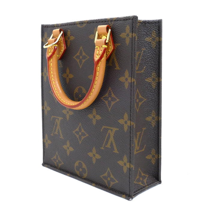 LOUIS VUITTON ルイ・ヴィトン プティット サックプラ 2Wayショルダーバッグ モノグラム ブラウン M69442 ICチップ レディース【中古】