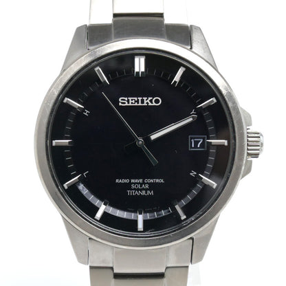 SEIKO セイコー SPIRIT 電波 腕時計 ソーラー メンズ 7B52-0AD0【中古】