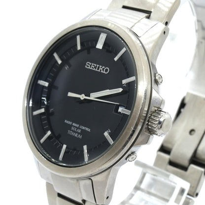 SEIKO セイコー SPIRIT 電波 腕時計 ソーラー メンズ 7B52-0AD0【中古】