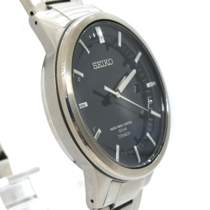 SEIKO セイコー SPIRIT 電波 腕時計 ソーラー メンズ 7B52-0AD0【中古】