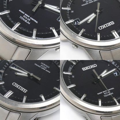 SEIKO セイコー SPIRIT 電波 腕時計 ソーラー メンズ 7B52-0AD0【中古】