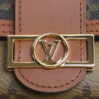 LOUIS VUITTON ルイ・ヴィトン ポルトフォイユドーフィーヌコンパクト 三つ折り財布 モノグラムリバース ブラウン M68725 CA5119 レディース【中古】【極美品】