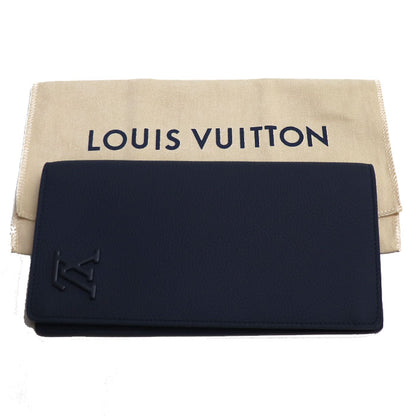 LOUIS VUITTON ルイ・ヴィトン ポルトフォイユブラザ NM 長財布 アエログラム ネイビー M81810 ICタグ メンズ【未使用】【買取品】