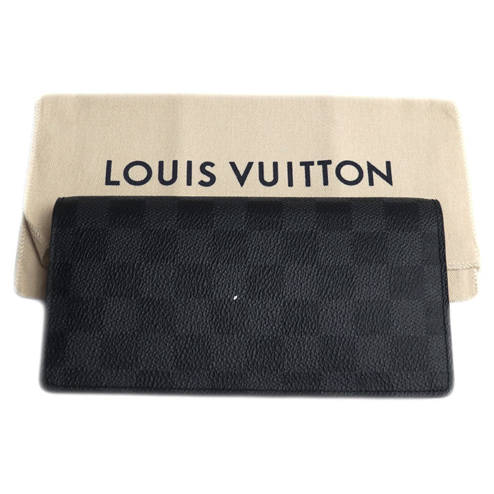 LOUIS VUITTON ルイ・ヴィトン ポルトフォイユブラザ 長財布 ダミエグラフィット グレー ブラック N62665 RA0117 メンズ【中古】