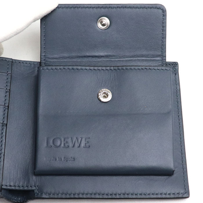 LOEWE ロエベ バイフォールド コインウォレット 二つ折り財布 ネイビー オニキスブルー C660501X01 メンズ – 古恵良質店