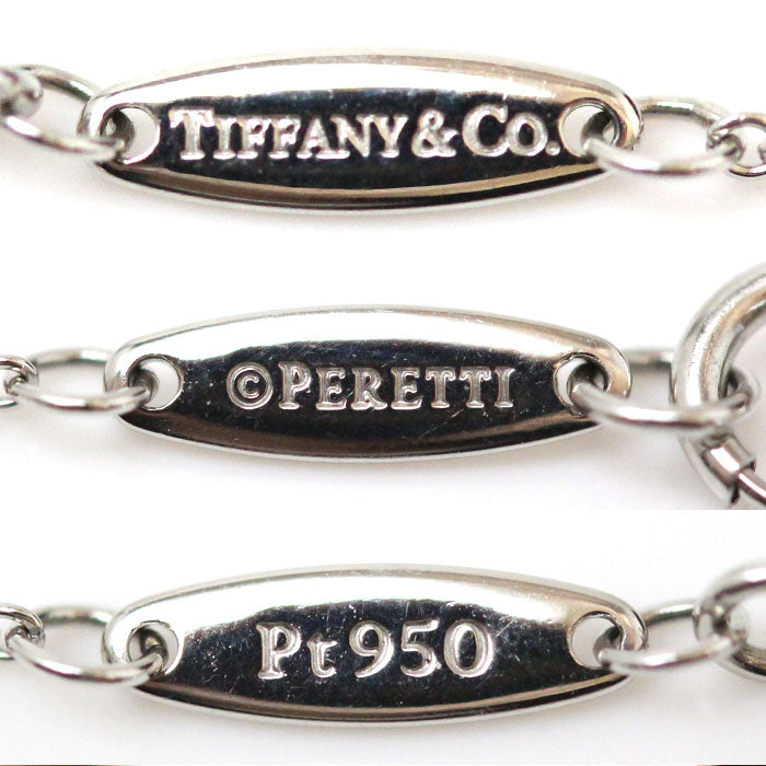 TIFFANY&Co. ティファニー Pt950プラチナ カラー バイザヤード サファイア ネックレス 62632895 サファイア 2.4g 40cm レディース【中古】