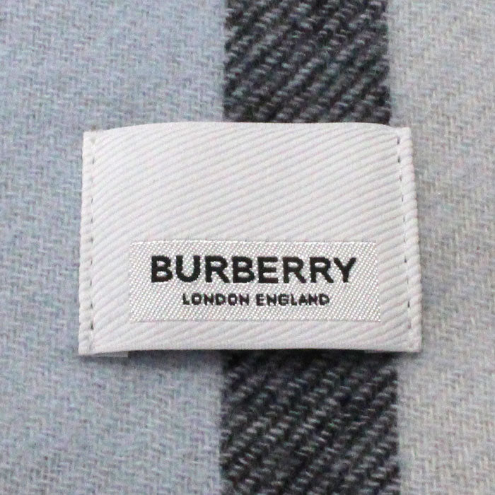 BURBERRY バーバリー コントラストチェック カシミヤ マフラー アーカイブベージュ/ペールブルー 80504941 レディース【中古】【極美品】