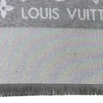 LOUIS VUITTON ルイ・ヴィトン モノグラム シャイン ショール ブラック グレー M75123 401910 レディース【中古】【美品】