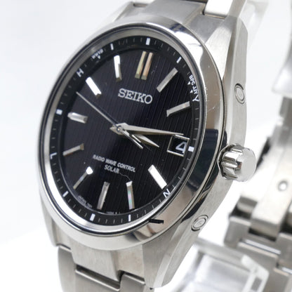 SEIKO セイコー ブライツ 腕時計 ソーラー シルバー SAGZ083/7B24-0BH0 電波 メンズ【中古】