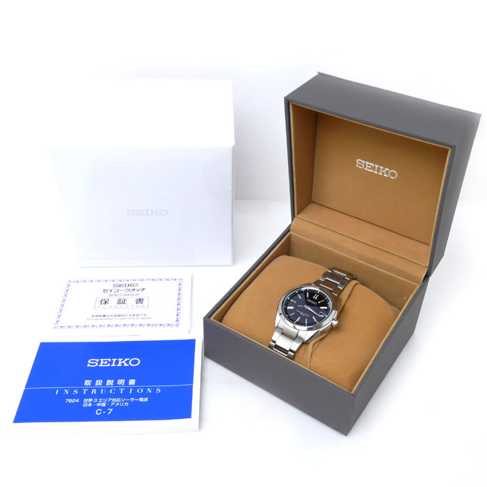 SEIKO セイコー ブライツ 腕時計 ソーラー シルバー SAGZ083/7B24-0BH0 電波 メンズ【中古】