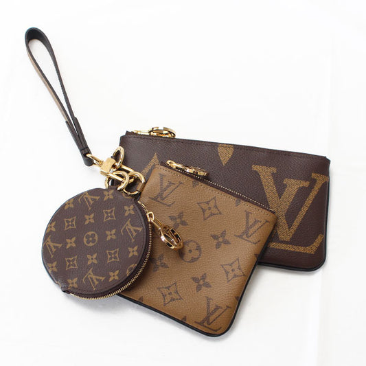 LOUIS VUITTON ルイ・ヴィトン ポシェット・トリオ ポーチ モノグラム ブラウン M68756 SN0280 レディース【中古】【美品】