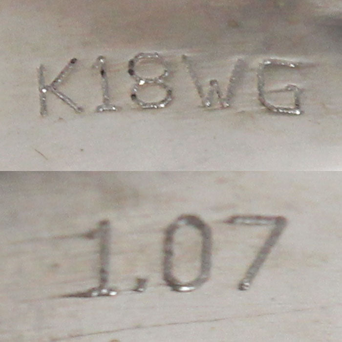 K18WG ホワイトゴールド リング・指輪 ダイヤモンド1.07ct 16号 10.7g レディース【中古】【美品】