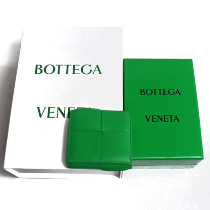 BOTTEGAVENETA ボッテガヴェネタ カセット 折り畳みコインパース コインケース イントレチャート グリーン 679846 メンズ【中古】