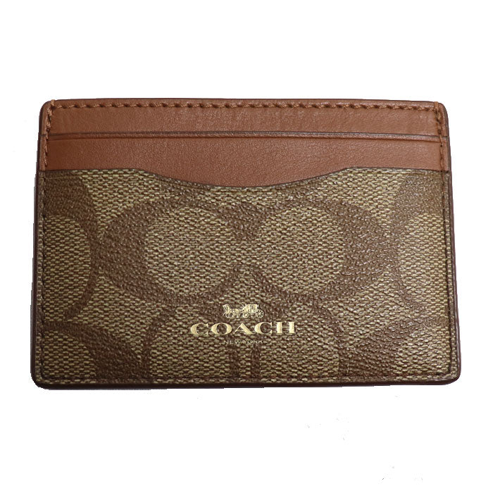 COACH コーチ シグネチャー カードケース ブラウン F63279 レディース【中古】【美品】